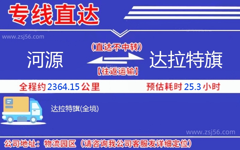 河源到達(dá)拉特旗物流公司 河源到達(dá)拉特旗物流公司