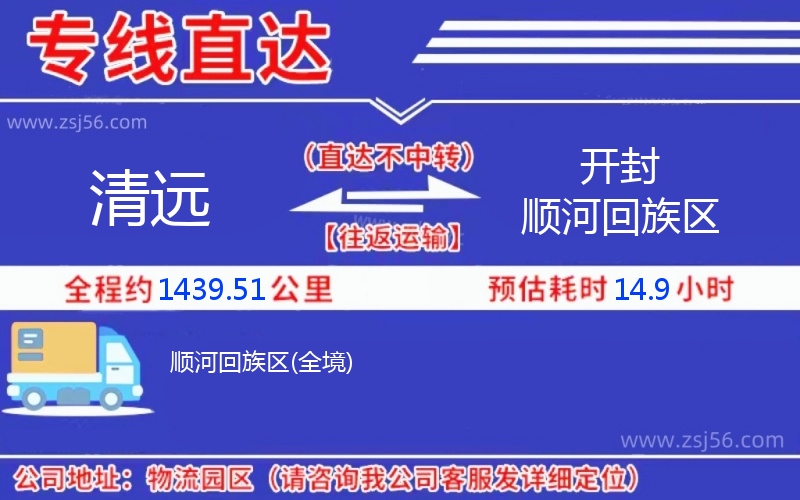 清遠(yuǎn)到開封順河回族區(qū)物流公司 清遠(yuǎn)到開封順河回族區(qū)物流公司