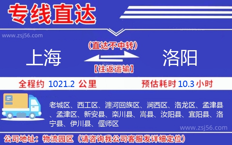 上海到洛陽(yáng)物流公司 上海到洛陽(yáng)物流公司